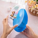 Personalized Cute Highland Cow Initial Fillable Jumbo Easter Egg with Name Easter Egg Hunt Party Gift for Kids