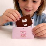 Personalised Pink Heart Apple Coffee Gift Card Holder with Name Valentine's Day Teacher's Day Appreciation Gift for Teachers