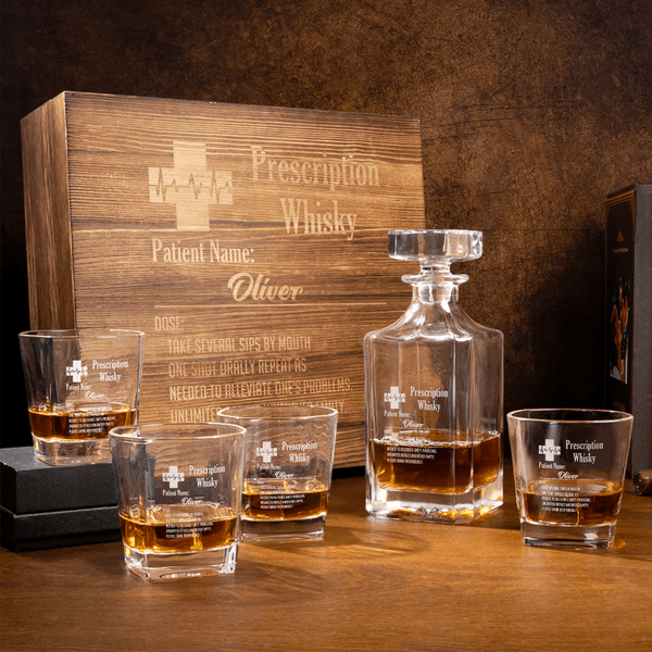 Carafe à whisky personnalisée avec nom pour la fête des pères Cadeau d'anniversaire pour le barman Amoureux du whisky