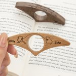 Personalized US State Thumb Book Page Holder with Engraved Name Reading Corner Birthday Gift for Long Distance Friends Siblings Family