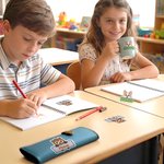 Personnalisé animaux mignons étiquettes imperméables avec nom papeterie marquage retour à l'école cadeau d'anniversaire pour les enfants étudiants