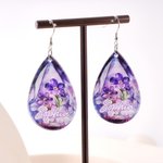 Personalizado colorido nacimiento de flores en forma de gota de agua de acrílico Pendientes Día de la Madre Aniversario Cumpleaños Regalo para la Madre Mujer