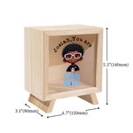 Personalized You Are Mini Boss Cartoon Kid Wooden Money Box Piggy Bank with Name Back to School Birthday Children's Day Gift for Kids