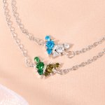 Personalizada mariposa Birthstone pulsera delicada joyería de cumpleaños Día de la Madre Aniversario de regalo para las mujeres mamás