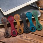 Gepersonaliseerde Magnetische PU Leer Bladwijzer Clip met Initiaal Monogram Leeshulpmiddel Cadeau voor Vrienden Boekenwurm