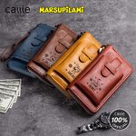 Personalised Cute Marsupilami PU Leather Men's Wallet with Name and Phone Pocket Valentine's Day Birthday Gift for Men | Callie × Marsupilami®