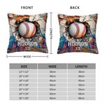 Personalisierte Ball Sport Design weiche Wurf Kissenbezug mit Name und Nummer Home Decor Geburtstagsgeschenk für Ballspieler Liebhaber
