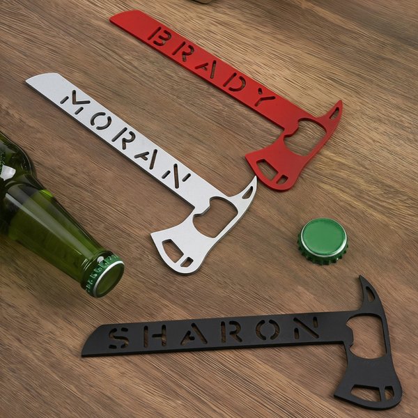 Personalized Funny Fire Axe Bottle Opener with Name Beer Accessory Fire Station Outdoor Activities Bachelor Party Gift for Firefighters