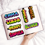 Personifierad Neon Gradient Namn Magnetiskt bokmärke Clip Lästillbehör Daglig användning Tillbaka till skolan Födelsedagspresent för bokälskare Bokmaskar