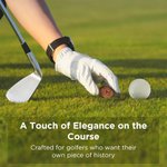 Personlig Golf-Themed Monogram Magnetisk PU lær Golfballmarkør med navn og initialer Sett med 2 golfklubber Bursdagsgave til golfelskere Golfere