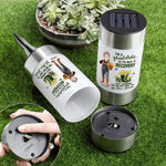 Personalisierte Stiefel Geburt Blume Cartoon Charakter wasserdicht Solar Garten Licht mit Namen abnehmbar Garten Verwendung Geburtstag Geschenk für Gartenarbeit Liebhaber