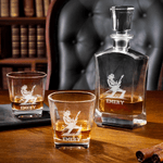 Personalised Engraved Guitarist Whiskey Decanter with Name Birthday Father's Day Gift for Bartender Dad Man