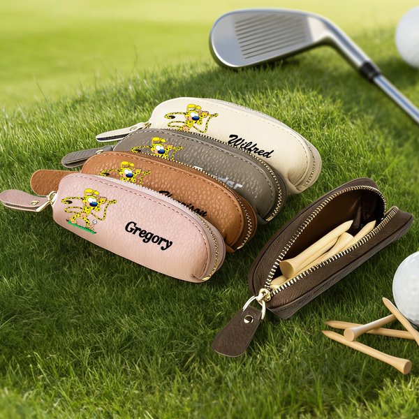 Personalized Cartoon Marsupilami PU Leather Coin Purse with Name Golf Ball Stud Storage Birthday Father's Day Gift for Golfer | Callie × Marsupilami®