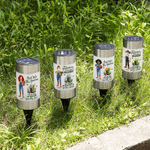 Personalisierte Stiefel Geburt Blume Cartoon Charakter wasserdicht Solar Garten Licht mit Namen abnehmbar Garten Verwendung Geburtstag Geschenk für Gartenarbeit Liebhaber
