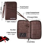 Portafoglio porta passaporto in pelle PU personalizzato con nome e cinturino da polso Regalo di compleanno essenziale per la famiglia e per gli amici