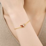 Personalizada mariposa Birthstone pulsera delicada joyería de cumpleaños Día de la Madre Aniversario de regalo para las mujeres mamás