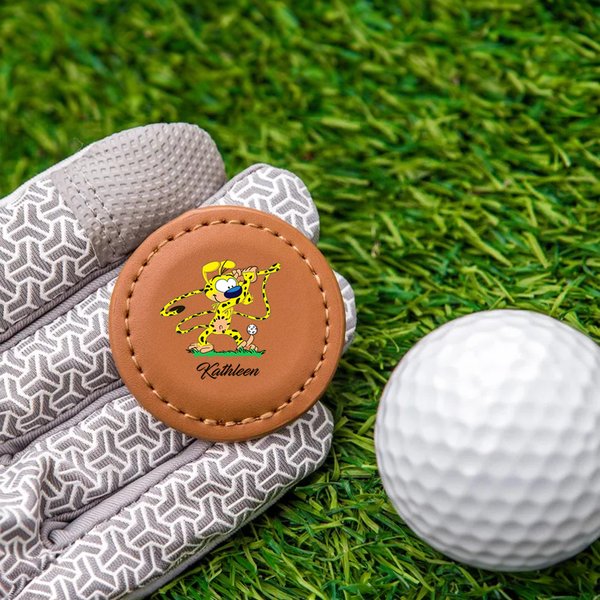 Marcatore magnetico di palline da golf classico e a coda lunga personalizzato con nome Golf Club Regalo per la festa del papà per gli amanti del golf | Callie × Marsupilami®