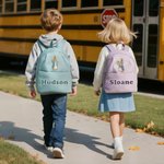 Sac d'école personnalisé avec le nom de Peter Rabbit Duck Easter Eggs Cadeau d'anniversaire de Pâques pour les enfants