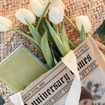 Personalized The Wedding Times Newspaper Photo Canvas Tote Bag with Name and Year Valentine's Day Anniversary Wedding Gift for Women