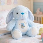 Personalized Butterfly Cute Rabbit Plush Easter Bunny Stuffed Toy with Initial and Name Birthday Easter Gift for Newborns Kids