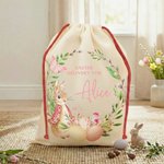 Personalised Cute Peter Rabbit Easter Drawstring Bag with Name Easter Decoration Easter Day Gift for Kids