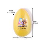 Personalized Cute Highland Cow Initial Fillable Jumbo Easter Egg with Name Easter Egg Hunt Party Gift for Kids