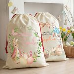 Personalised Cute Peter Rabbit Easter Drawstring Bag with Name Easter Decoration Easter Day Gift for Kids