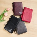 Portafoglio porta passaporto in pelle PU personalizzato con nome e cinturino da polso Regalo di compleanno essenziale per la famiglia e per gli amici
