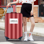 Gepersonaliseerde Multicolor Stripe Design 18-32 Inches Bagagehoes met Naam en Tekst Reisaccessoires Verjaardagscadeau voor Familie Vrienden