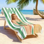 Personalisierte künstlerische Malerei Foto schnell trocknende überdimensionale Streifen Strandtuch mit Namen Sommer Reise wesentliche Geburtstagsgeschenk für Familie Freund