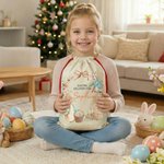 Personalised Cute Peter Rabbit Easter Drawstring Bag with Name Easter Decoration Easter Day Gift for Kids