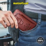 Personalised Cute Marsupilami PU Leather Men's Wallet with Name and Phone Pocket Valentine's Day Birthday Gift for Men | Callie × Marsupilami®