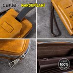 Personalised Cute Marsupilami PU Leather Men's Wallet with Name and Phone Pocket Valentine's Day Birthday Gift for Men | Callie × Marsupilami®