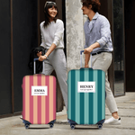 Gepersonaliseerde Multicolor Stripe Design 18-32 Inches Bagagehoes met Naam en Tekst Reisaccessoires Verjaardagscadeau voor Familie Vrienden