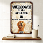 Personalisierte niedliche 3D Cartoon Weißblech Malerei mit Namen Badezimmer täglichen Gebrauch Geburtstag Geschenk für Katze Hund Haustier Liebhaber