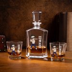 Personalised Baseball Cartoon Character Whiskey Decanter with Name Father's Day Birthday Gift for Baseball Players Whiskey Lovers