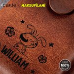 Personalised Cute Marsupilami PU Leather Men's Wallet with Name and Phone Pocket Valentine's Day Birthday Gift for Men | Callie × Marsupilami®