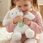 Personalized Butterfly Cute Rabbit Plush Easter Bunny Stuffed Toy with Initial and Name Birthday Easter Gift for Newborns Kids