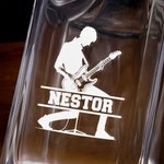 Carafe à whisky personnalisée avec nom gravé pour la fête des pères Cadeau d'anniversaire pour hommes guitaristes