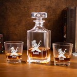 Carafe à whisky personnalisée avec nom gravé pour la fête des pères Cadeau d'anniversaire pour hommes guitaristes