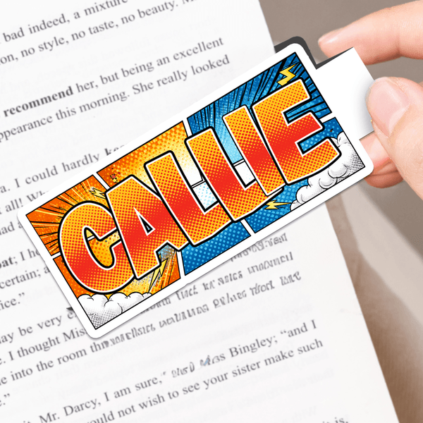 Henkilökohtainen Comic Style värillinen Letter Magnet kirjanmerkki Clip nimi Syntymäpäivä takaisin kouluun lahja Bookwormsille