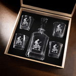Personalised Engraved Guitarist Whiskey Decanter with Name Birthday Father's Day Gift for Bartender Dad Man