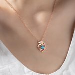 Collana personalizzata di pietre di nascita del cappello di laurea con nome Gioielli raffinati Regalo commemorativo della stagione di laurea per i laureati