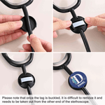 Personalized Cartoon Nurse Doctor Character Stethoscope ID Tag with Initial and Name Nurse Week Appreciation Gift for Medical Staff