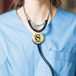 Personalized Cartoon Nurse Doctor Character Stethoscope ID Tag with Initial and Name Nurse Week Appreciation Gift for Medical Staff