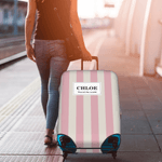 Gepersonaliseerde Multicolor Stripe Design 18-32 Inches Bagagehoes met Naam en Tekst Reisaccessoires Verjaardagscadeau voor Familie Vrienden