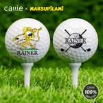 Pallina da golf personalizzata con iniziale e nome per gli amanti del golf e per i giocatori Callie × Marsupilami®.