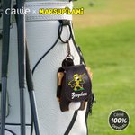 Cartone animato personalizzato Marsupilami Custodia in pelle PU per palline da golf e porta tee con nome Regalo di compleanno per gli amanti del golf | Callie × Marsupilami®