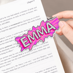 Clip Signet Magnétique Personnalisé Bright Doodle Pop Art Polka Dot Name Cadeau d'Anniversaire pour les rats de bibliothèque Amoureux des livres Bibliothécaires
