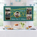 Personalised Congratulations Class of 2026 Graduate Photo Collages Banner with 3-17 Photos and Name Party Decor Graduation Gift for Graduates